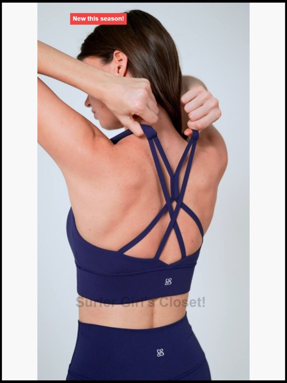 Cross Back Sports Bra & Flare High Waisted Leggings 2-Piece Workout Set - Picture 7 of 7